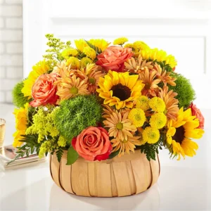 Harvest Sunflower Basket Deluxe