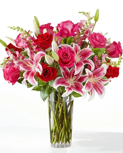 <p>Luxury stems like roses, lilies, and snapdragons beautifully arranged by your local florist make for the perfect romantic gesture.</p>