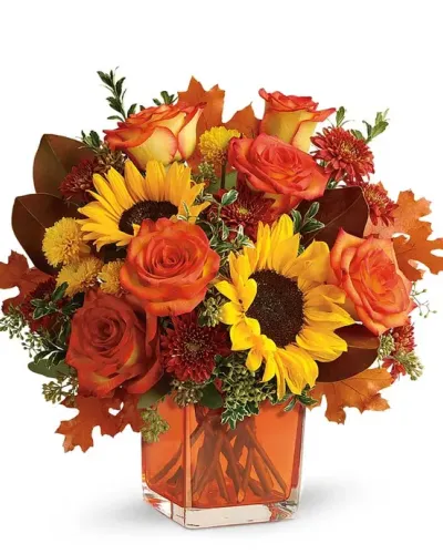<p>Send this incredibly appealing autumn arrangement to a special someone in your life! Welcome the fall season with bright classic colors and warmth.</p>